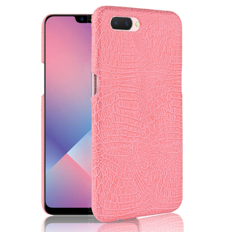 For Oppo A12e Shockproof Crocodile Texture PC + PU Case