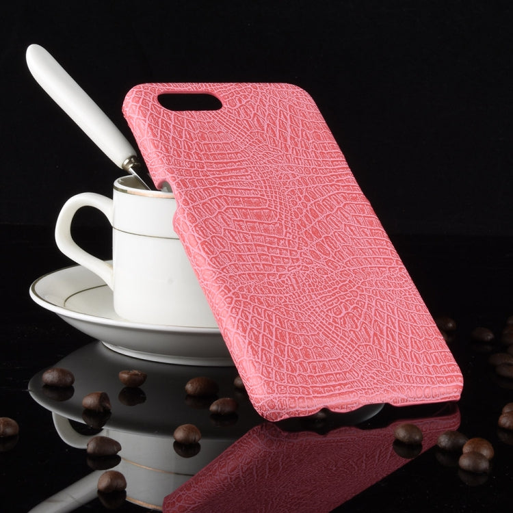 For Oppo A12e Shockproof Crocodile Texture PC + PU Case