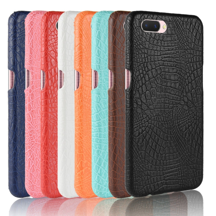 For Oppo A12e Shockproof Crocodile Texture PC + PU Case