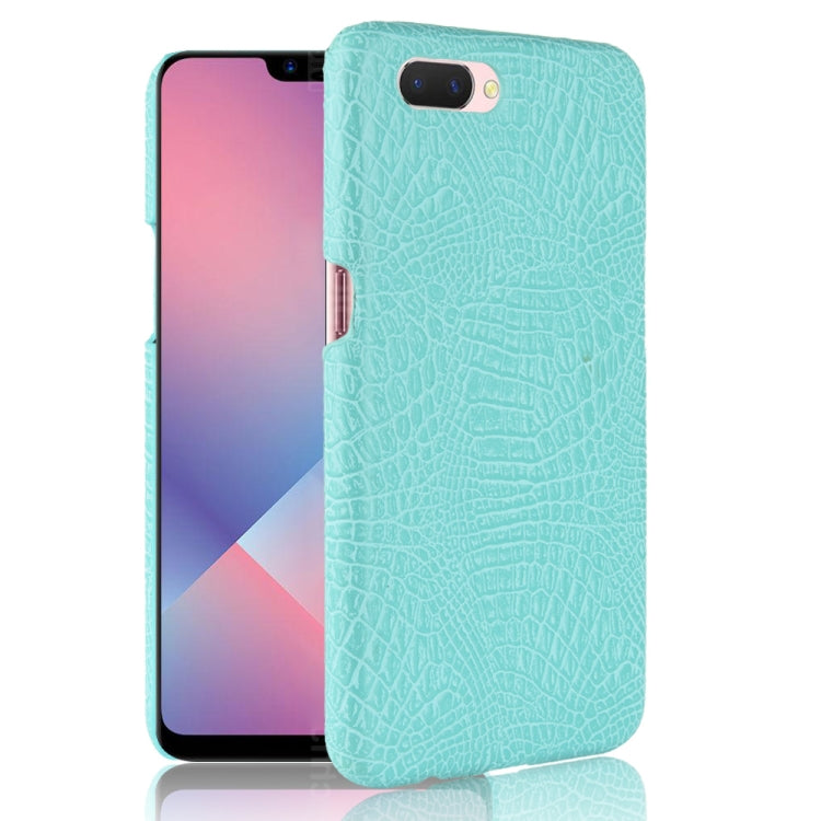 For Oppo A12e Shockproof Crocodile Texture PC + PU Case