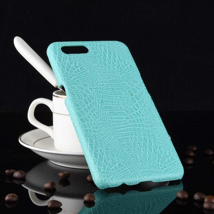 For Oppo A12e Shockproof Crocodile Texture PC + PU Case