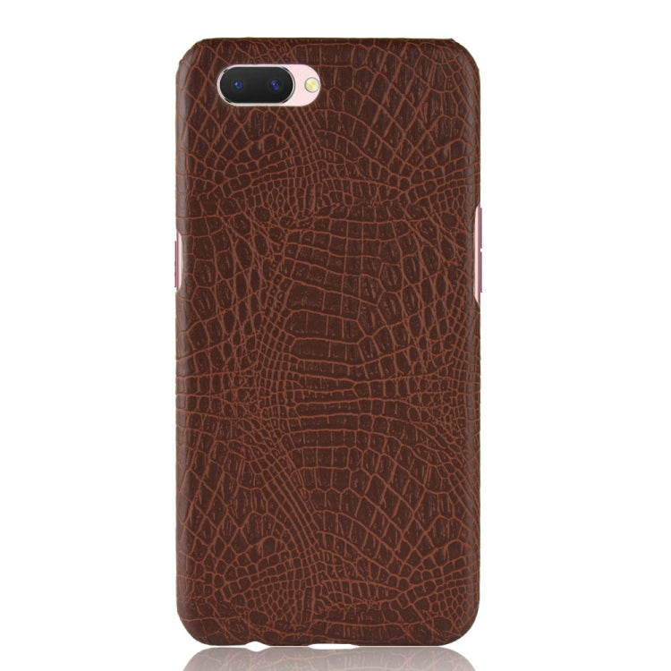 For Oppo A12e Shockproof Crocodile Texture PC + PU Case