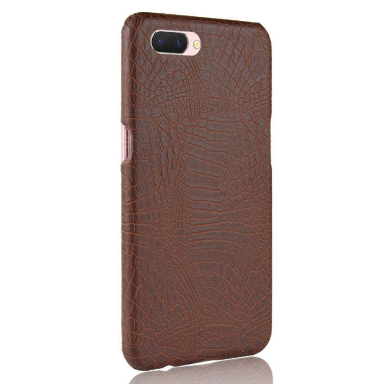 For Oppo A12e Shockproof Crocodile Texture PC + PU Case