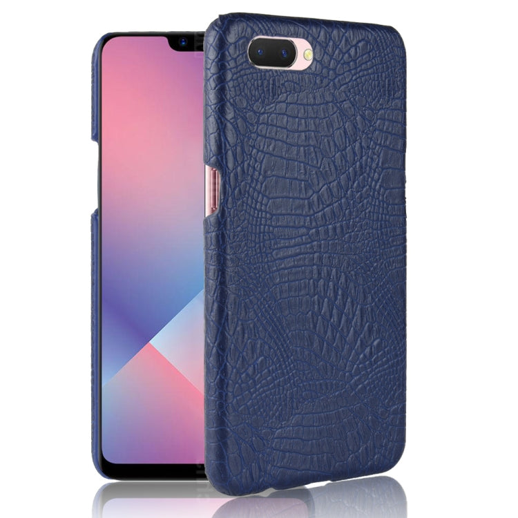 For Oppo A12e Shockproof Crocodile Texture PC + PU Case
