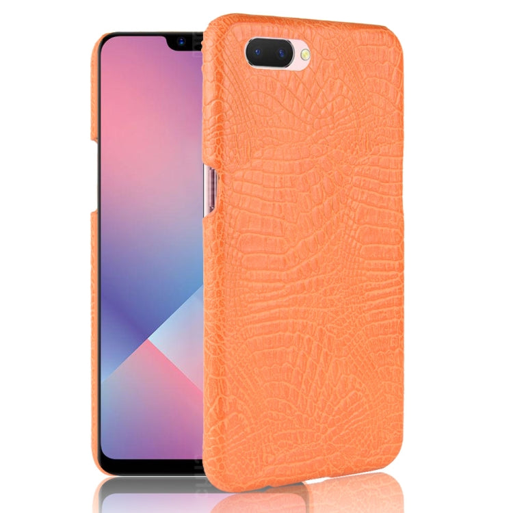 For Oppo A12e Shockproof Crocodile Texture PC + PU Case
