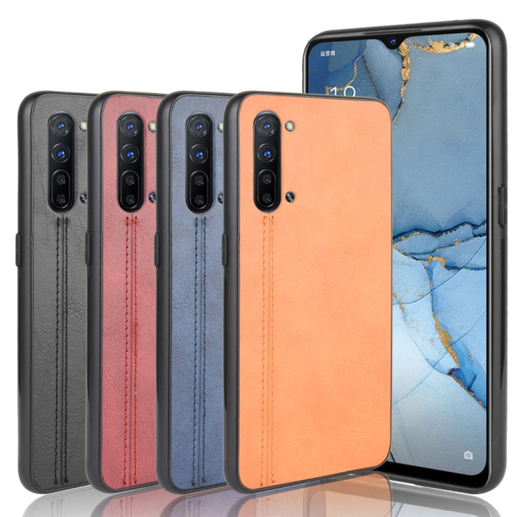 For Oppo Find X2 Lite Shockproof Sewing Cow Pattern Skin PC + PU + TPU Case