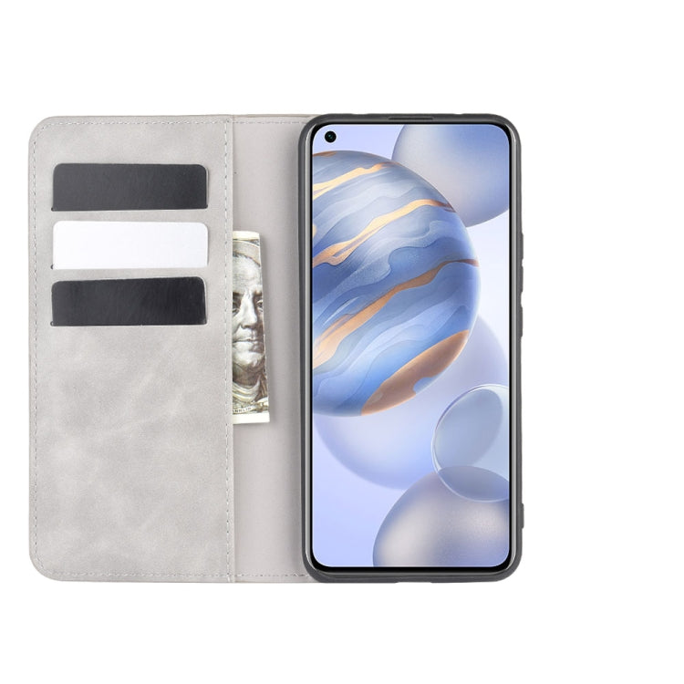 For Huawei Honor 30 Retro-skin Business Magnetic Suction Leather Case with Holder & Card Slots & Wallet