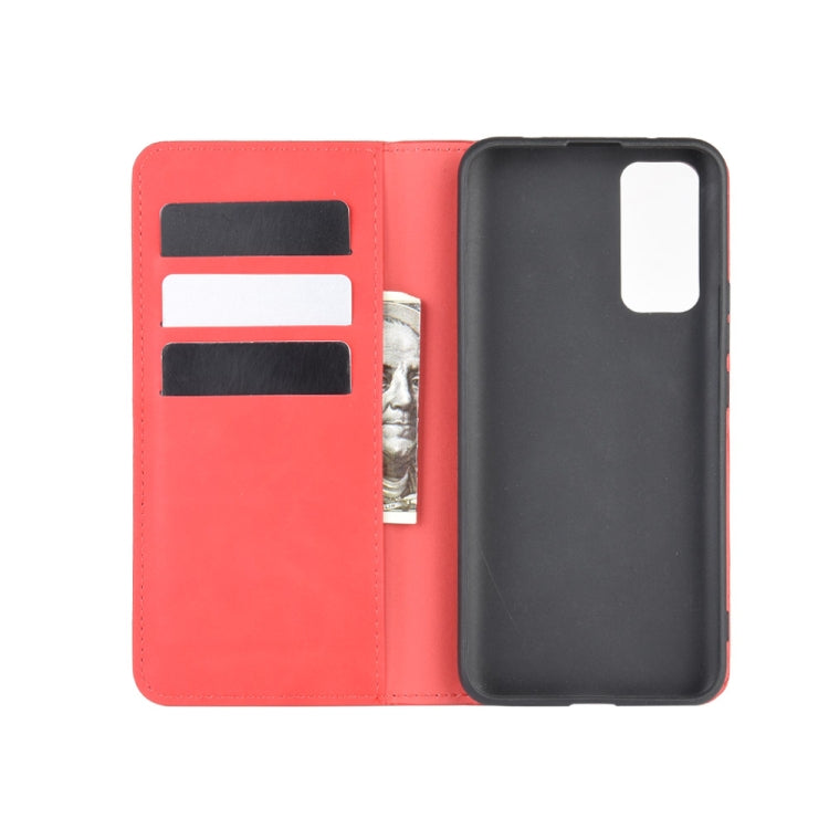 For Huawei Honor 30 Retro-skin Business Magnetic Suction Leather Case with Holder & Card Slots & Wallet