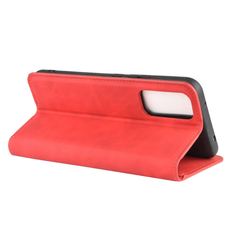 For Huawei Honor 30 Retro-skin Business Magnetic Suction Leather Case with Holder & Card Slots & Wallet