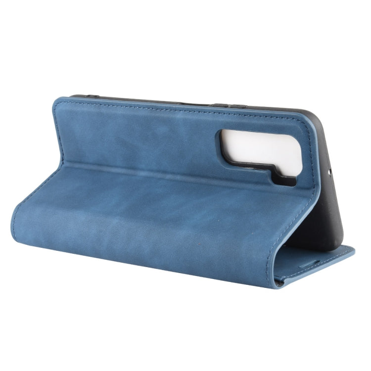 For Huawei Nova 7 SE Retro-skin Business Magnetic Suction Leather Case with Holder & Card Slots & Wallet