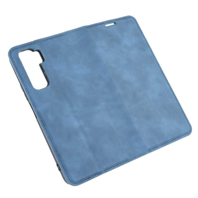 For Huawei Nova 7 SE Retro-skin Business Magnetic Suction Leather Case with Holder & Card Slots & Wallet