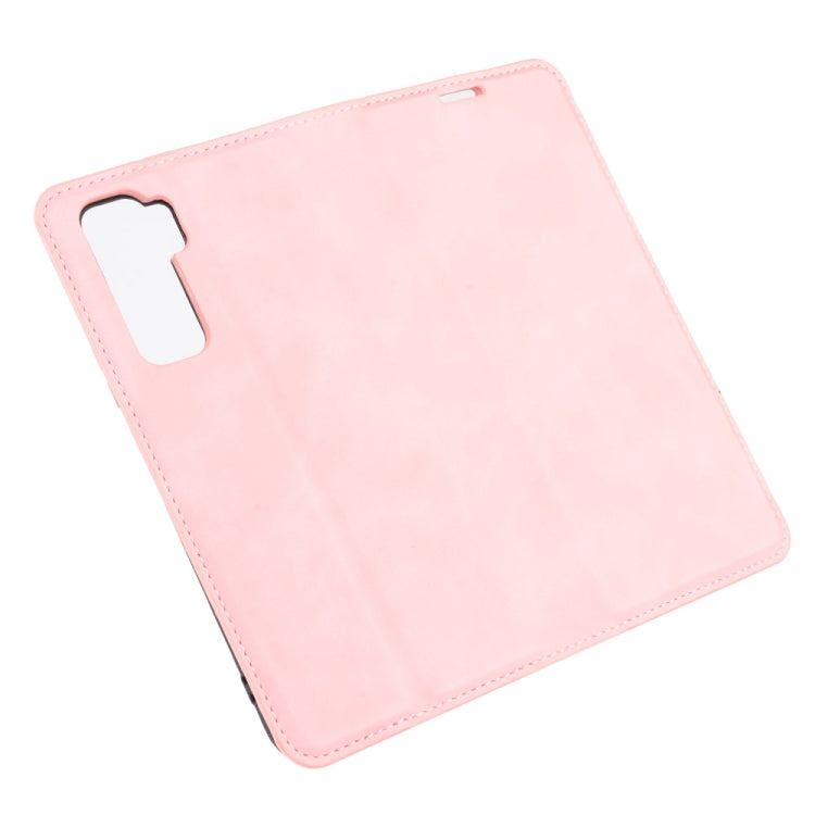 For Huawei Nova 7 SE Retro-skin Business Magnetic Suction Leather Case with Holder & Card Slots & Wallet