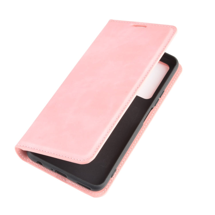 For Huawei Nova 7 SE Retro-skin Business Magnetic Suction Leather Case with Holder & Card Slots & Wallet