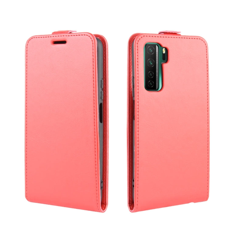 For Huawei Nova 7 SE R64 Texture Single Vertical Flip Leather Protective Case with Card Slots & Photo Frame