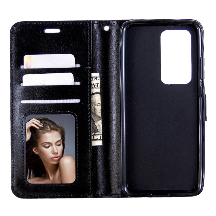 For Huawei P40 Pro Crazy Horse Texture Horizontal Flip Leather Case with Holder & Card Slots & Wallet & Photo Frame