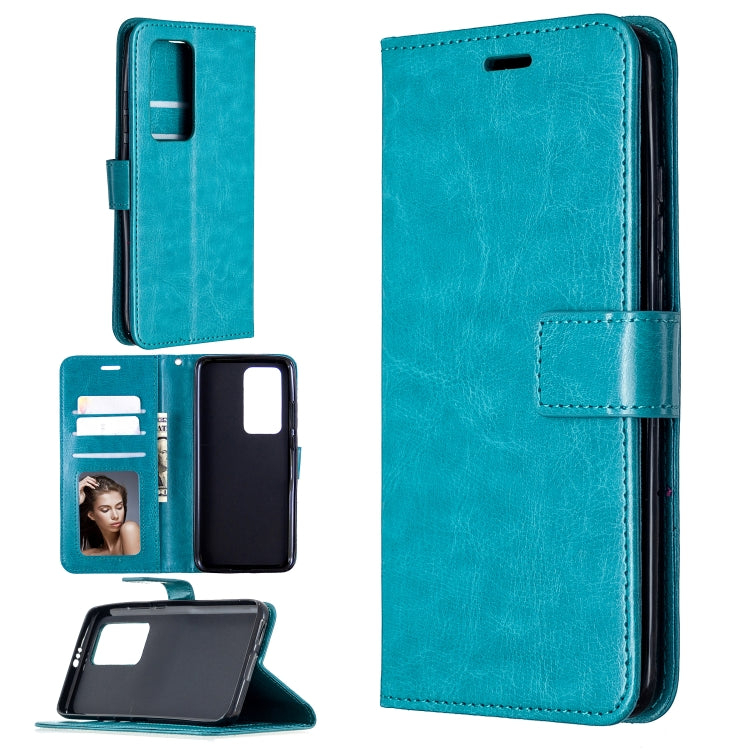 For Huawei P40 Pro Crazy Horse Texture Horizontal Flip Leather Case with Holder & Card Slots & Wallet & Photo Frame