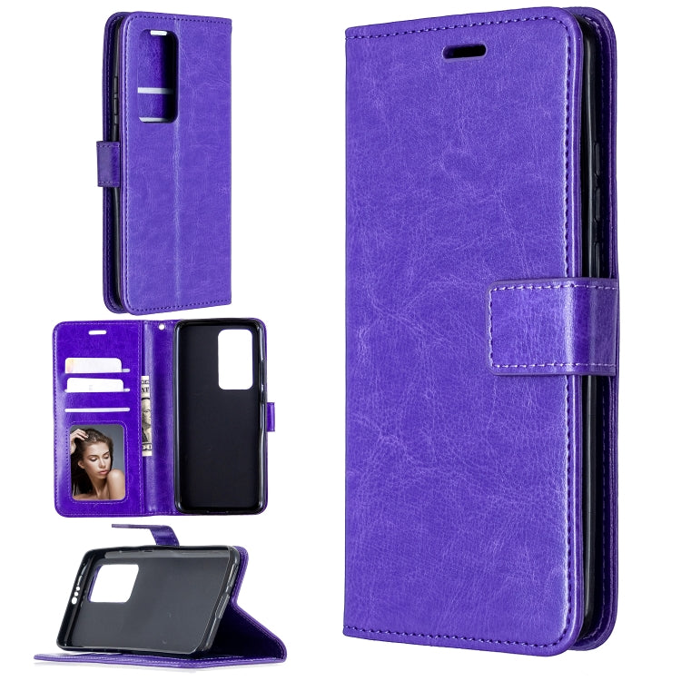 For Huawei P40 Pro Crazy Horse Texture Horizontal Flip Leather Case with Holder & Card Slots & Wallet & Photo Frame