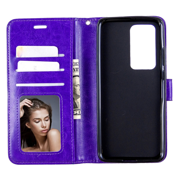 For Huawei P40 Pro Crazy Horse Texture Horizontal Flip Leather Case with Holder & Card Slots & Wallet & Photo Frame