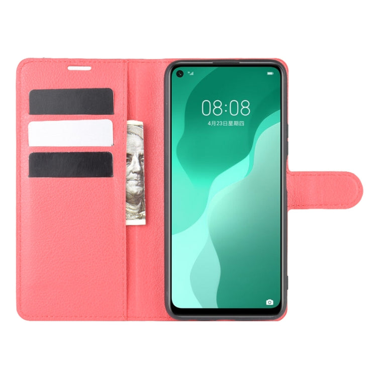 For Huawei Nova 7 SE Litchi Texture Horizontal Flip Protective Case with Holder & Card Slots & Wallet