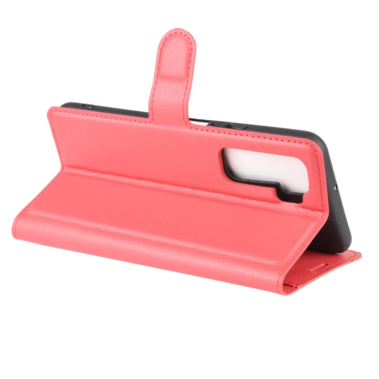 For Huawei Nova 7 SE Litchi Texture Horizontal Flip Protective Case with Holder & Card Slots & Wallet