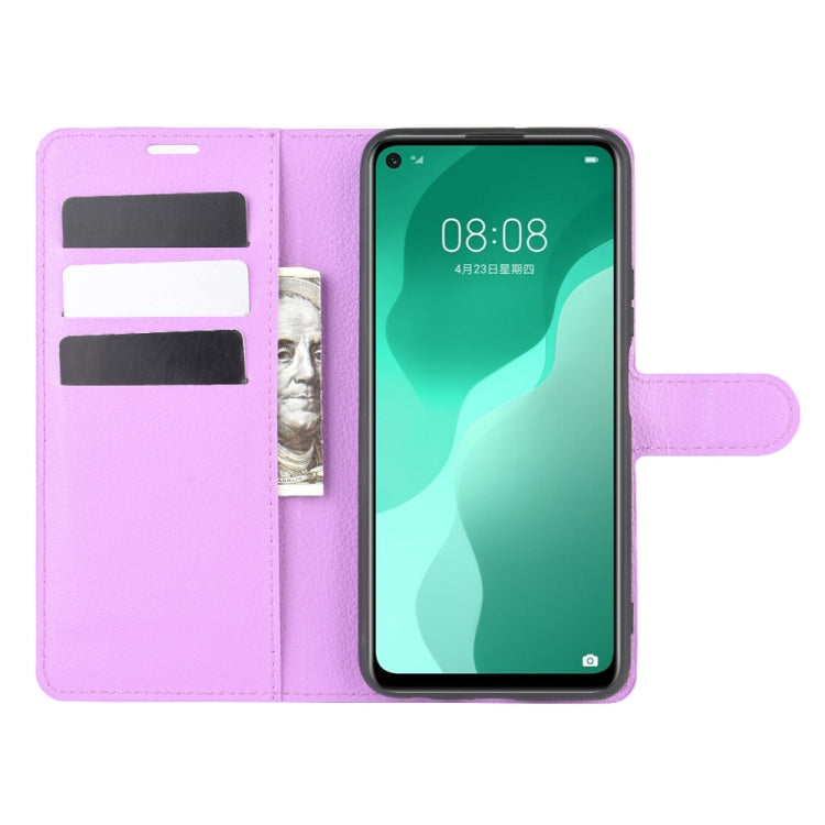 For Huawei Nova 7 SE Litchi Texture Horizontal Flip Protective Case with Holder & Card Slots & Wallet
