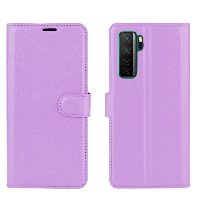 For Huawei Nova 7 SE Litchi Texture Horizontal Flip Protective Case with Holder & Card Slots & Wallet