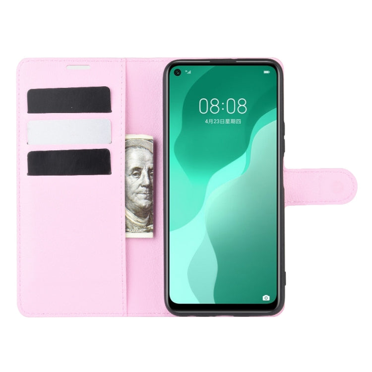 For Huawei Nova 7 SE Litchi Texture Horizontal Flip Protective Case with Holder & Card Slots & Wallet