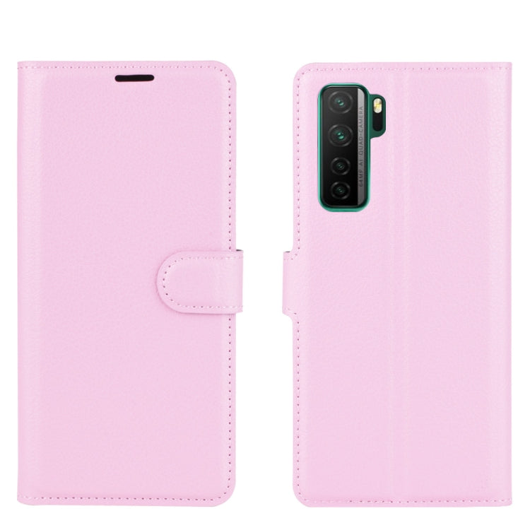 For Huawei Nova 7 SE Litchi Texture Horizontal Flip Protective Case with Holder & Card Slots & Wallet