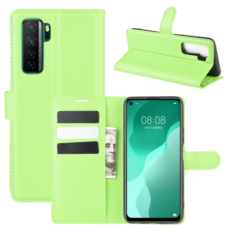 For Huawei Nova 7 SE Litchi Texture Horizontal Flip Protective Case with Holder & Card Slots & Wallet