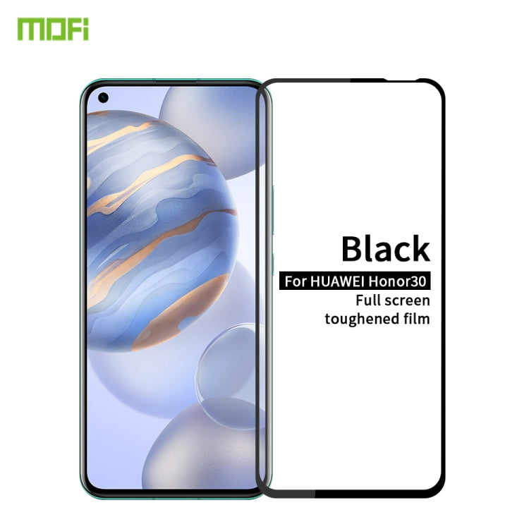 For Huawei Honor 30 / Nova7 MOFI 9H 2.5D Full Screen Tempered Glass Film(Black)