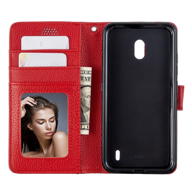 For Nokia 2.2 Litchi Texture Horizontal Flip Leather Case with Holder & Card Slots & Wallet & Photo Frame