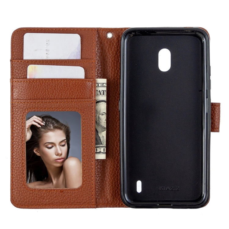 For Nokia 2.2 Litchi Texture Horizontal Flip Leather Case with Holder & Card Slots & Wallet & Photo Frame