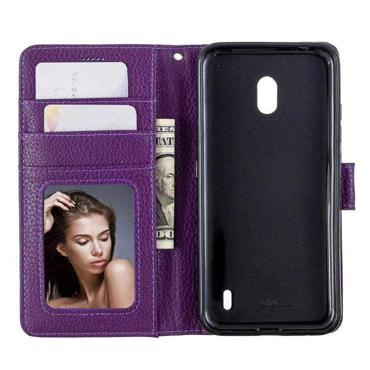 For Nokia 2.2 Litchi Texture Horizontal Flip Leather Case with Holder & Card Slots & Wallet & Photo Frame