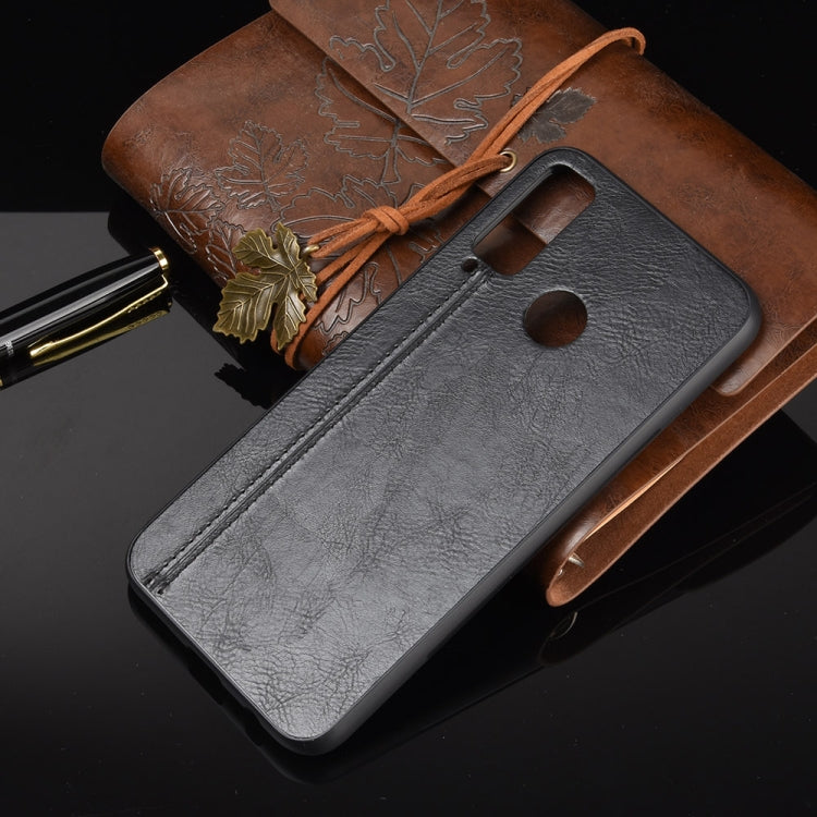 For Huawei Honor Play 4T Shockproof Sewing Cow Pattern Skin PC + PU + TPU Case