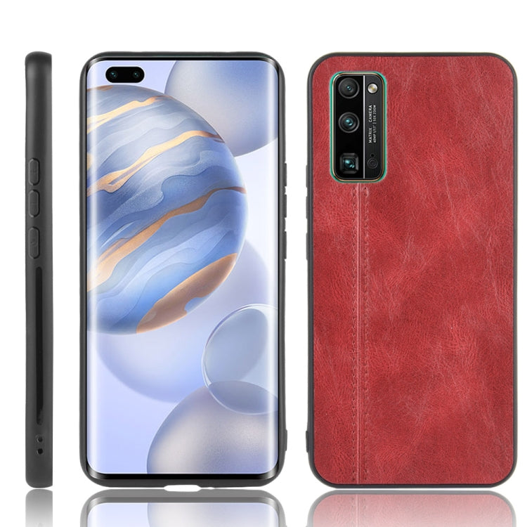 For Huawei Honor 30 Pro Shockproof Sewing Cow Pattern Skin PC + PU + TPU Case