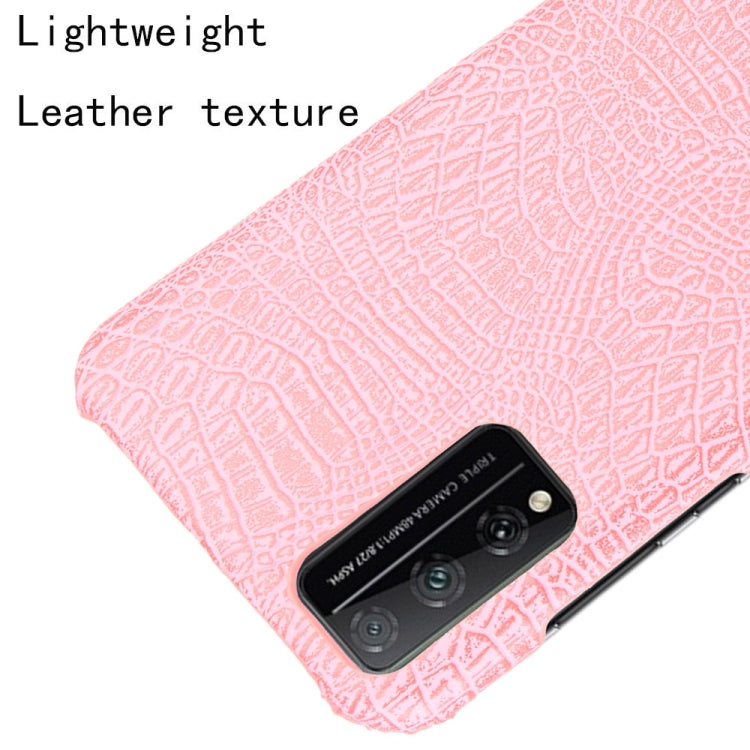 For Huawei Honor Play 4T Pro Shockproof Crocodile Texture PC + PU Case