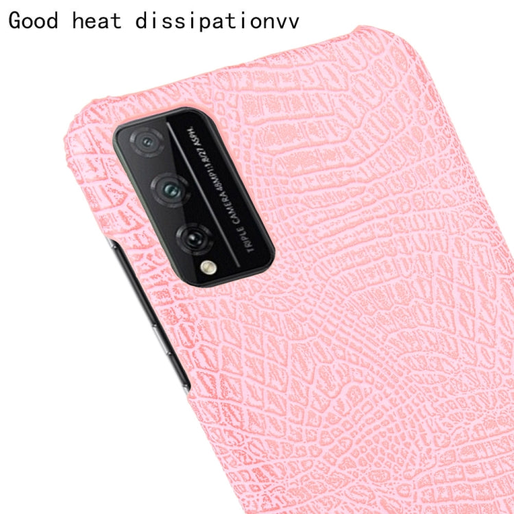 For Huawei Honor Play 4T Pro Shockproof Crocodile Texture PC + PU Case