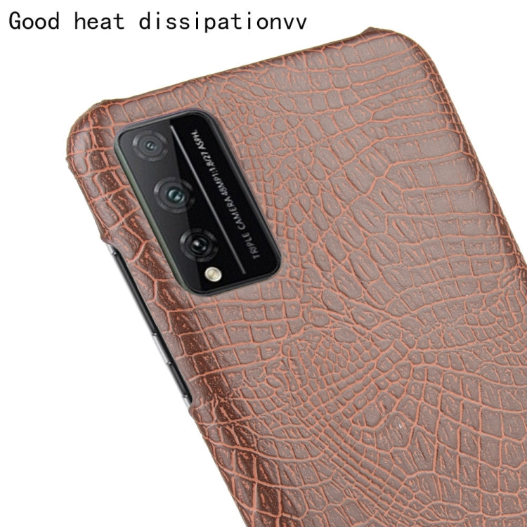 For Huawei Honor Play 4T Pro Shockproof Crocodile Texture PC + PU Case