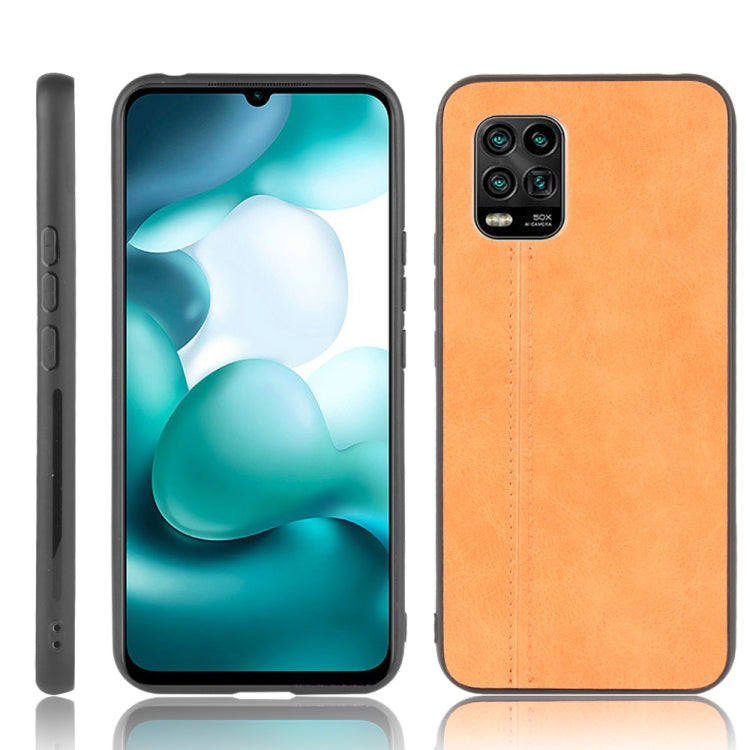 For Xiaomi Mi 10 Lite Shockproof Sewing Cow Pattern Skin PC + PU + TPU Case