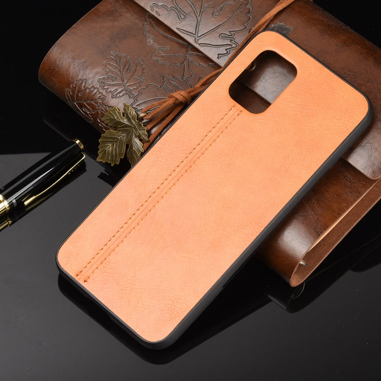 For Xiaomi Mi 10 Lite Shockproof Sewing Cow Pattern Skin PC + PU + TPU Case