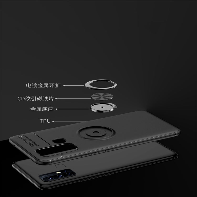 For VIVO Y50 Metal Ring Holder 360 Degree Rotating TPU Case
