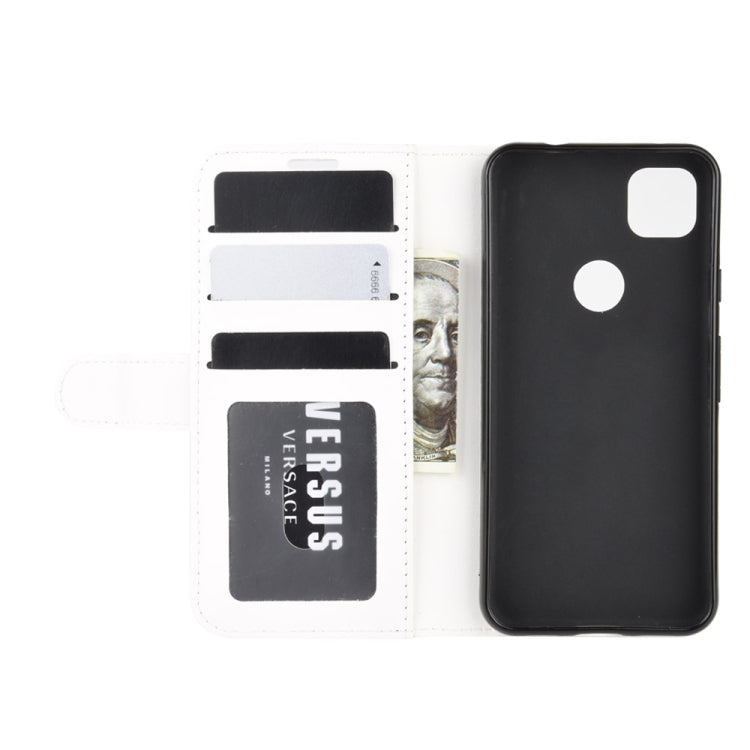 For Google Pixel 4A R64 Texture Single Horizontal Flip Protective Case with Holder & Card Slots & Wallet& Photo Frame