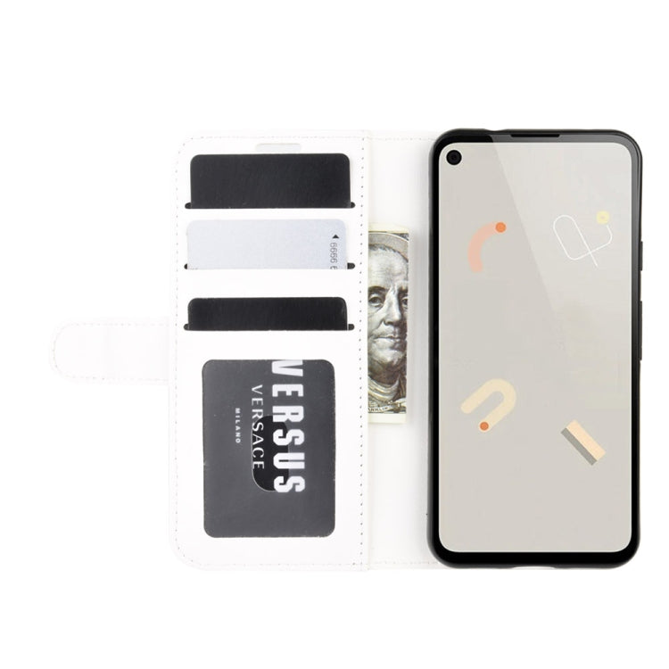For Google Pixel 4A R64 Texture Single Horizontal Flip Protective Case with Holder & Card Slots & Wallet& Photo Frame