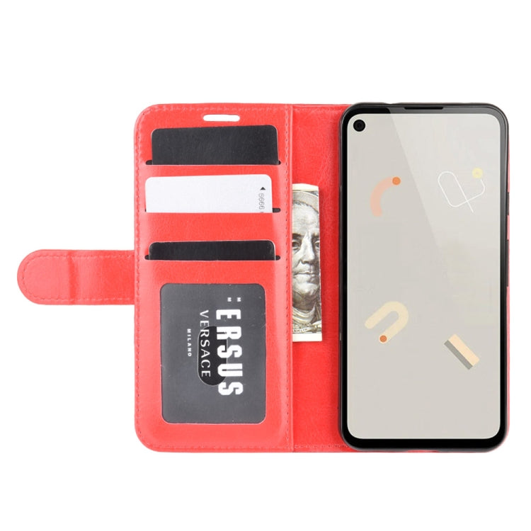 For Google Pixel 4A R64 Texture Single Horizontal Flip Protective Case with Holder & Card Slots & Wallet& Photo Frame