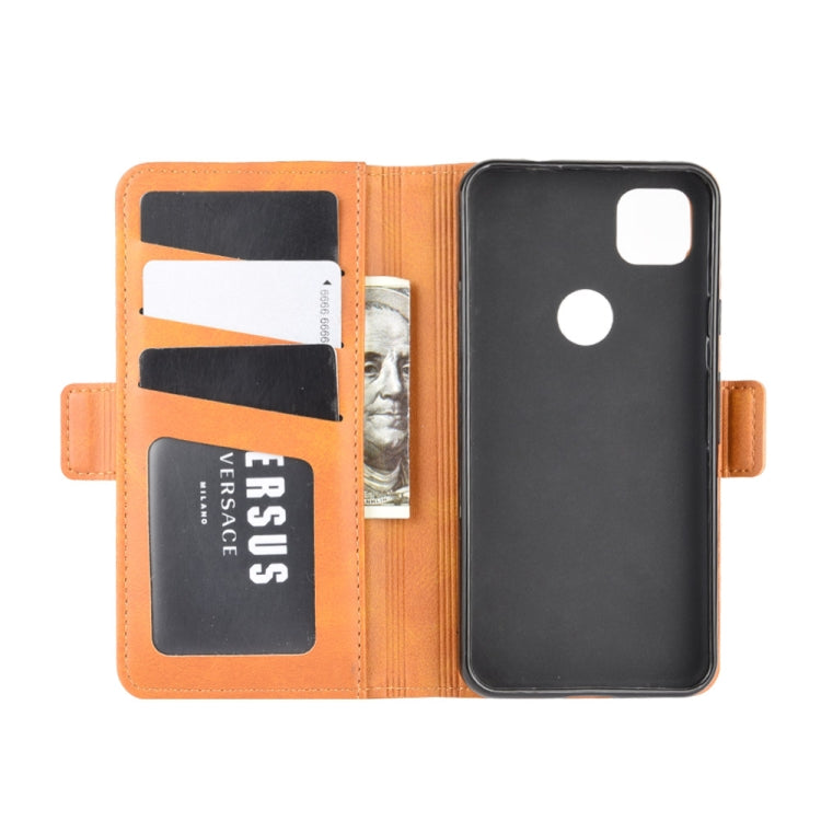 For Google Pixel 4a Dual-side Magnetic Buckle Horizontal Flip Leather Case with Holder & Card Slots & Wallet