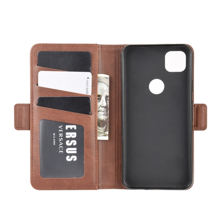For Google Pixel 4a Dual-side Magnetic Buckle Horizontal Flip Leather Case with Holder & Card Slots & Wallet