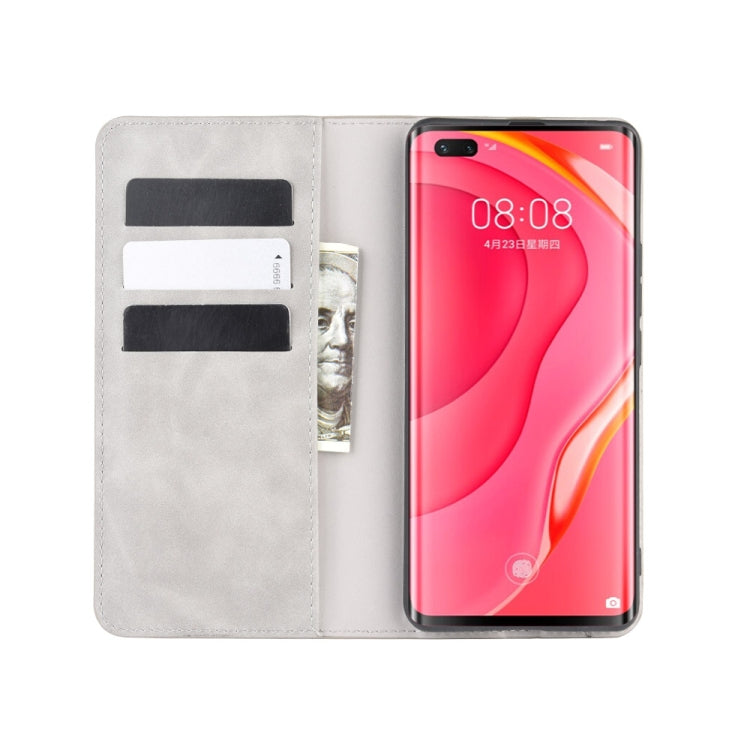 For Huawei Nova 7 Pro 5G Retro-skin Business Magnetic Suction Leather Case with Holder & Card Slots & Wallet