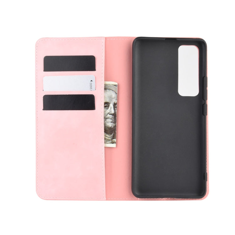 For Huawei Nova 7 Pro 5G Retro-skin Business Magnetic Suction Leather Case with Holder & Card Slots & Wallet