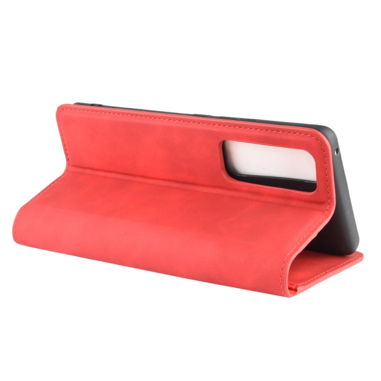 For Huawei Nova 7 Pro 5G Retro-skin Business Magnetic Suction Leather Case with Holder & Card Slots & Wallet