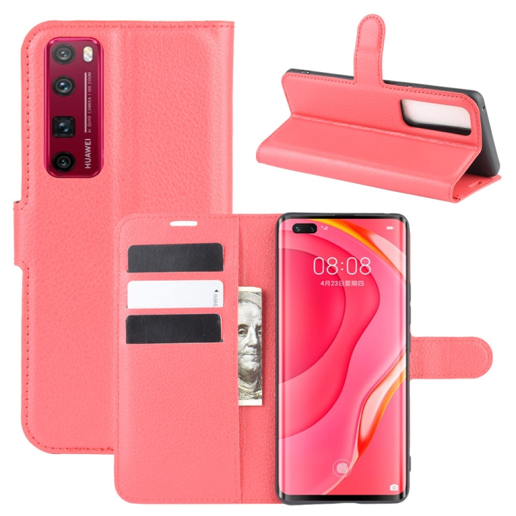 For Huawei Nova 7 Pro 5G Litchi Texture Horizontal Flip Protective Case with Holder & Card Slots & Wallet
